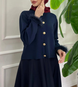 CARDIGAN MIT FEDERN