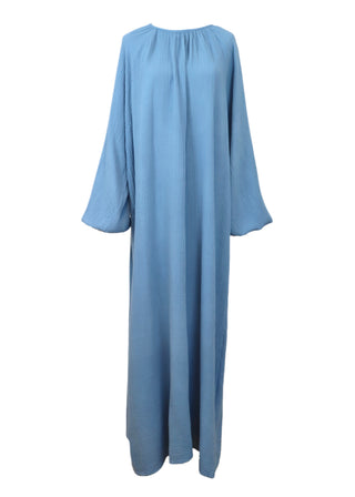Musselin Kleid mit Ballonärmel