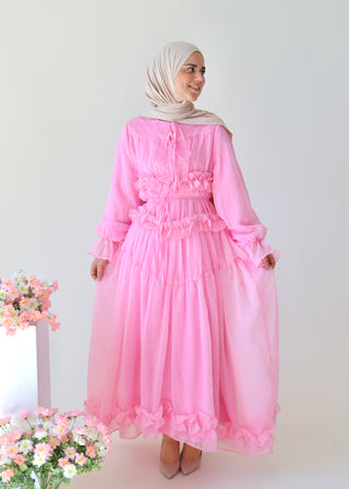 Romantic Rüschenkleid |Pink