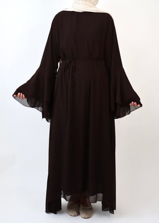 Chiffonkleid | Dark Brown