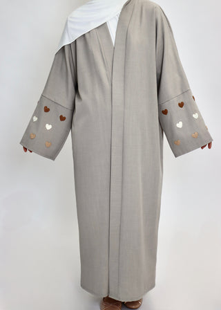 HEART KIMONO PETITE - GREY