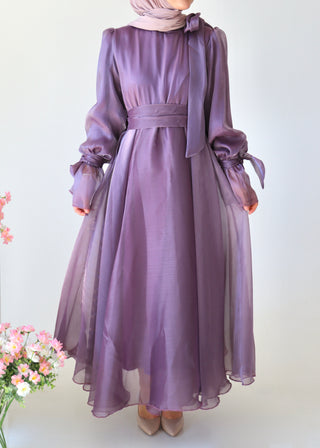 Abendkleid mit Schleifen | Mauve