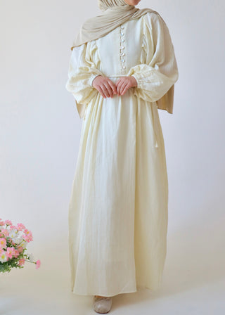 Musselin Kleid | Vanilla