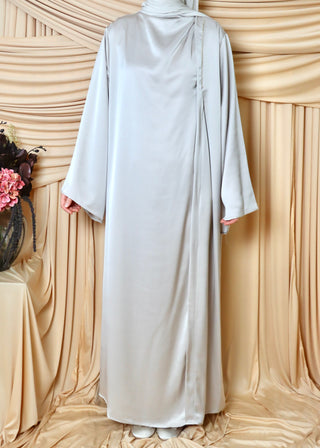 Satin Maxikleid | Beige