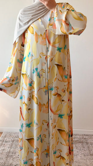 Florale offene Abaya