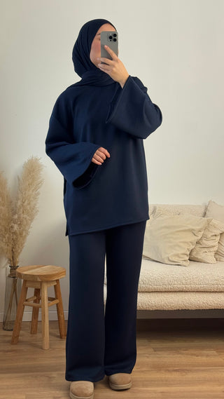 Comfy Set mit oversized Sweatshirt | Blue