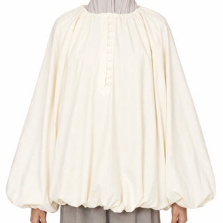 Oversize Ballonbluse | Creme