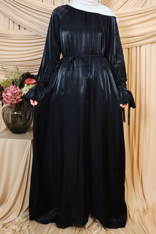 Organza Kleid mit Rüschenärmel