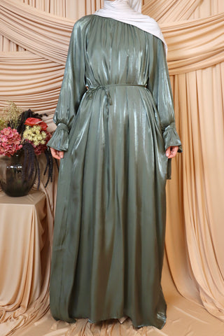 Organza Kleid mit Rüschenärmel