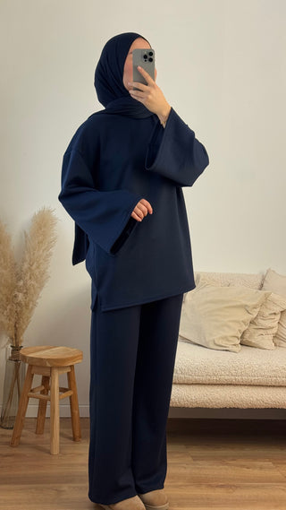 Comfy Set mit oversized Sweatshirt | Blue