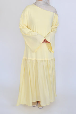 Fließendes Maxikleid in Gelb