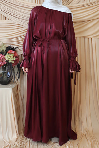 Organza Kleid mit Rüschenärmel