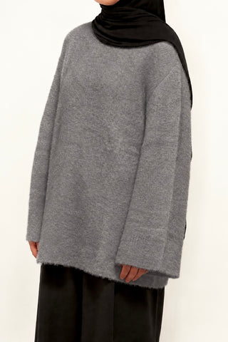 Soft Knit Strickpullover | Grau
