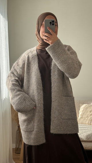 Oversized-Cardigan | Mocha
