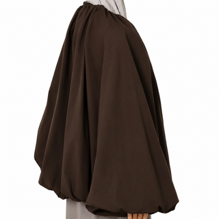 Oversize Ballonbluse | Braun
