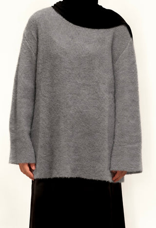 Soft Knit Strickpullover | Grau