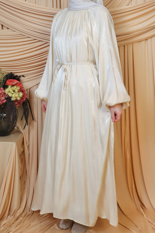 Organza Kleid mit Ballonärmel