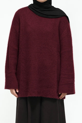 Soft Knit Strickpullover | Bordeaux