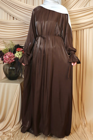 Organza Kleid mit Rüschenärmel