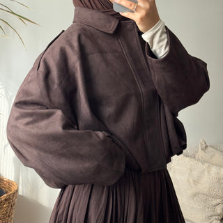 BOMBERJACKE IN WILDLEDEROPTIK | Brown