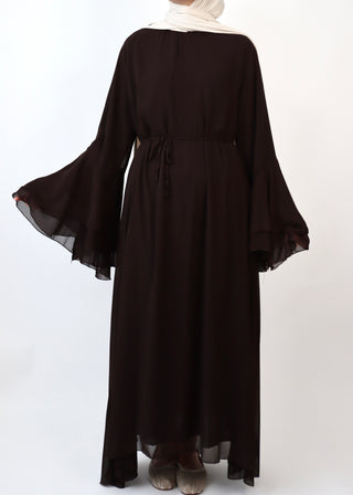 Chiffonkleid | Dark Brown