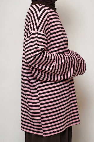 Gestreiftes Oversize Longsleeve | Lang