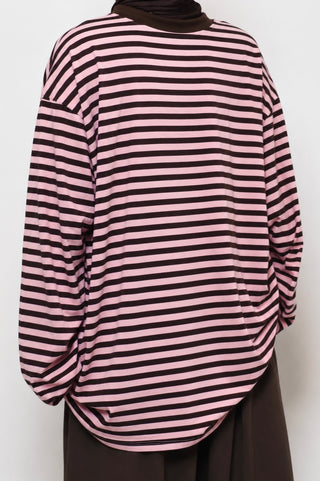 Gestreiftes Oversize Longsleeve | Lang