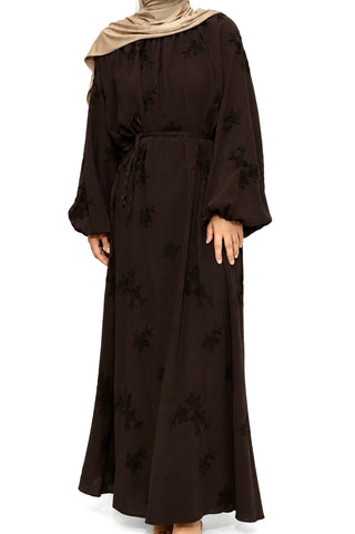 Maxikleid mit Blumenstickerei