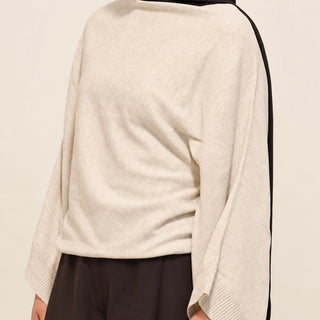 Fledermausärmel Strickpullover | Beige