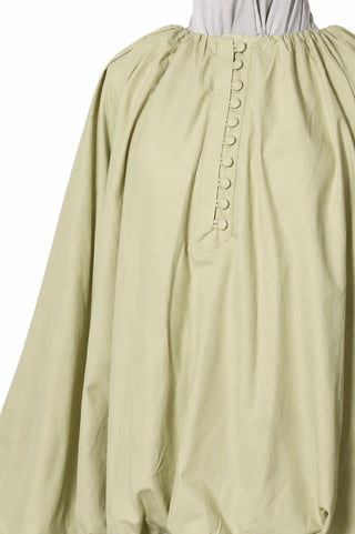 Oversize Ballonbluse | Grün