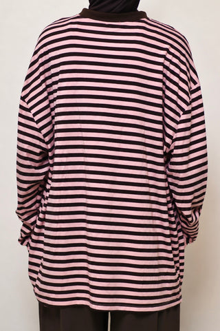 Gestreiftes Oversize Longsleeve | Lang