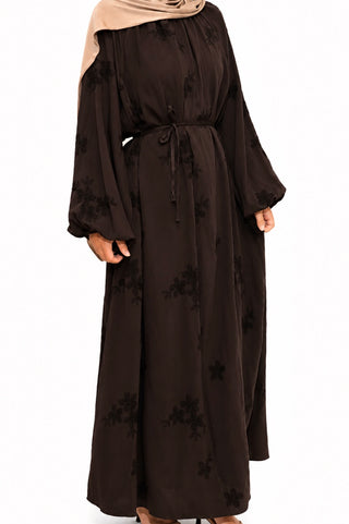 Maxikleid mit Blumenstickerei