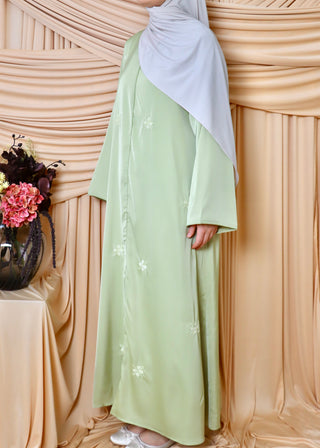 Abaya mit Perlenstickerei | Mint