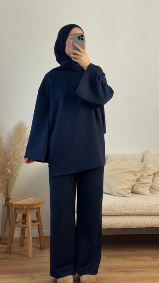 Comfy Set mit oversized Sweatshirt | Blue