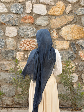ORGANIC TOUCH Viskose Hijab | Navy