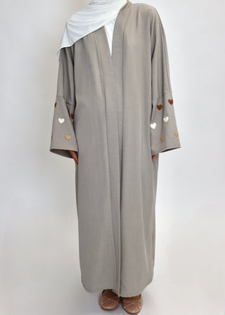 HEART KIMONO PETITE - GREY