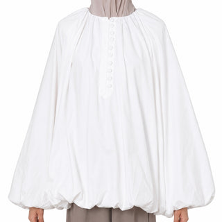 Oversize Ballonbluse | Weiß