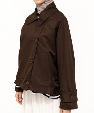Kurzer Trenchcoat | Braun