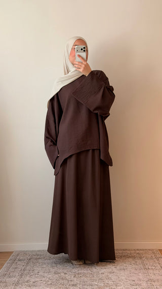 Zweiteiler mit Oversize-Oberteil und Rock