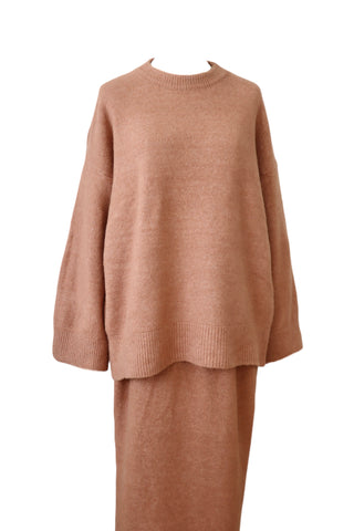 Strick Zweiteiler | Karamellbraun