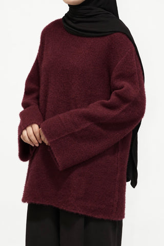 Soft Knit Strickpullover | Bordeaux