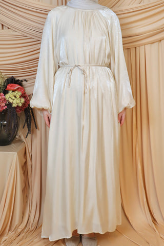 Organza Kleid mit Ballonärmel