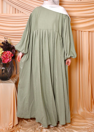 Abaya mit Ballonärmel | Grün