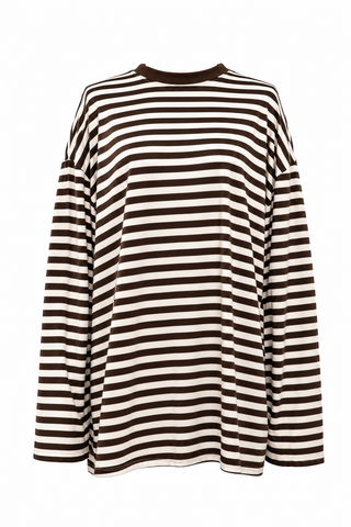 Gestreiftes Oversize Longsleeve | Lang