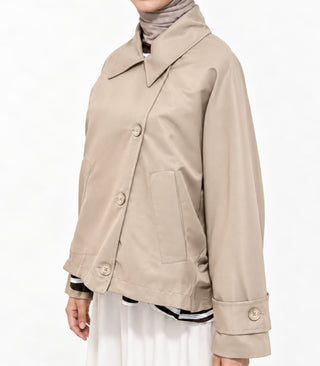 Kurzer Trenchcoat | Beige