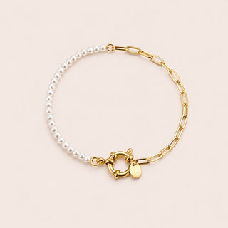Artificial Pearls Edelstahl Armband