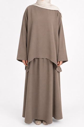 Zweiteiler mit Oversize-Oberteil und Rock